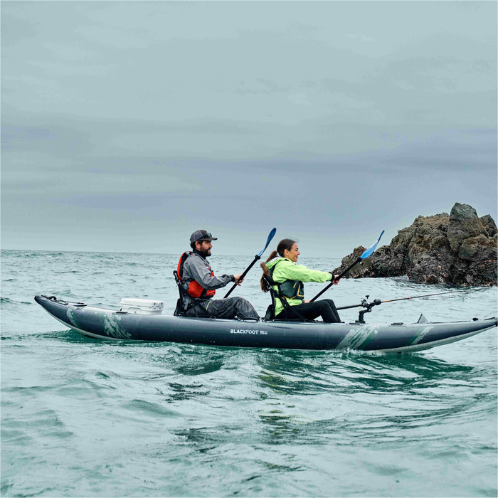 2024 Aquaglide Blackfoot Angler 160 2 Person Inflatable Kayak AGKBLF